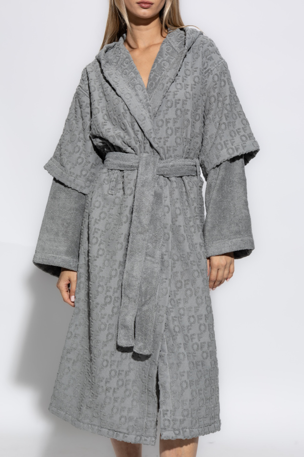 Off-White - Off-White Arrow Leave Logo Bathrobeバスローブ OFF-White c/o Virgil Abloh 